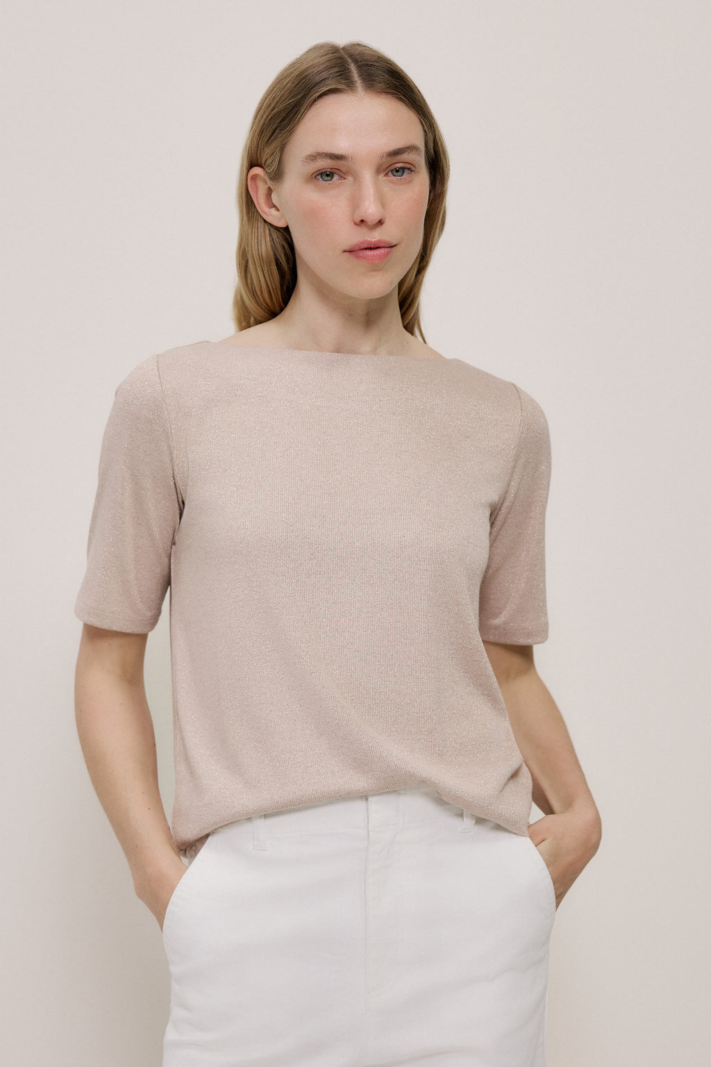 Metallic Rib T-shirt