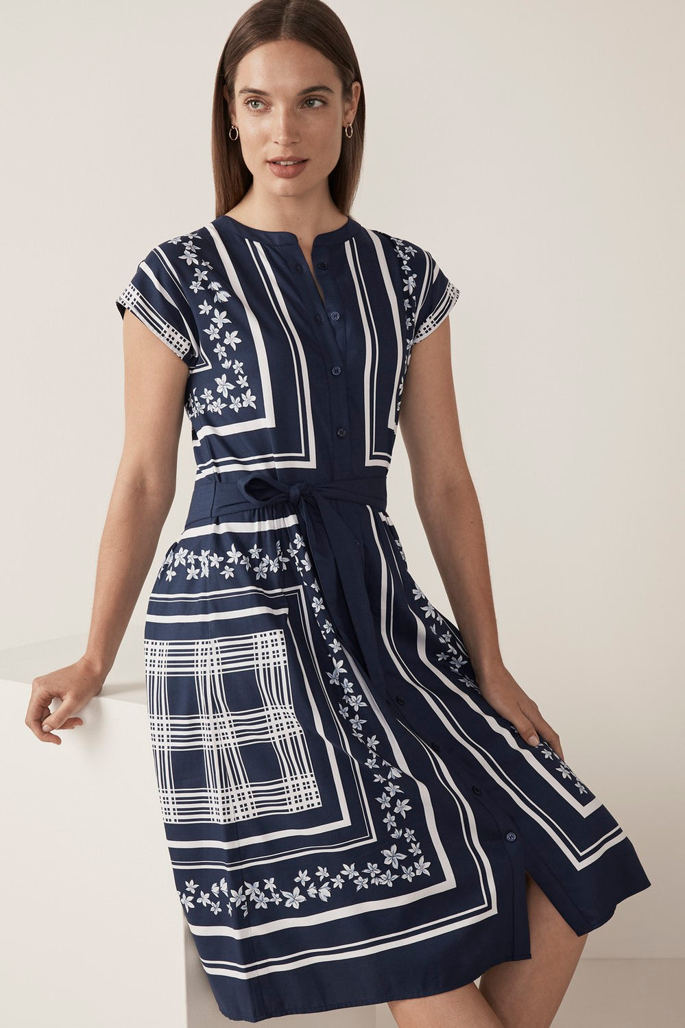 Scarf Print Dress