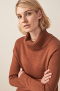 Merino Stitch Detail Roll Neck