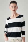 Cotton Stripe Half Sleeve T-Shirt