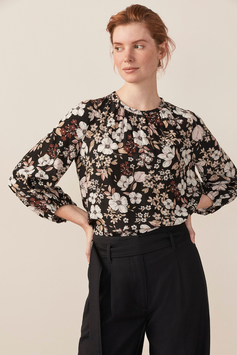 Autumn Floral Blouse