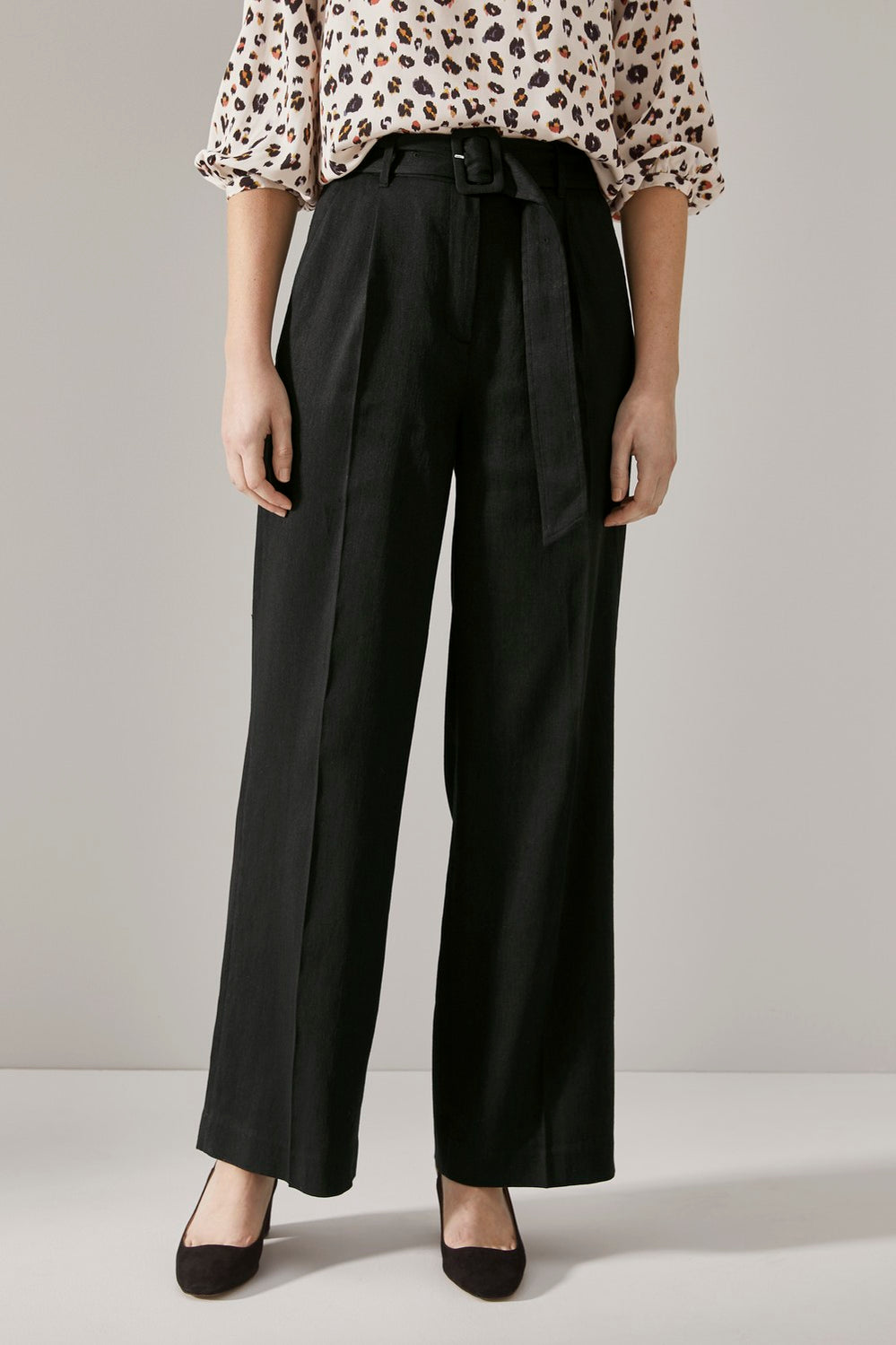 Linen Cotton Wide Leg Trouser