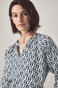 Shadow Ikat Print Blouse