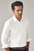 Tailored Cotton Basketweave Shirt
