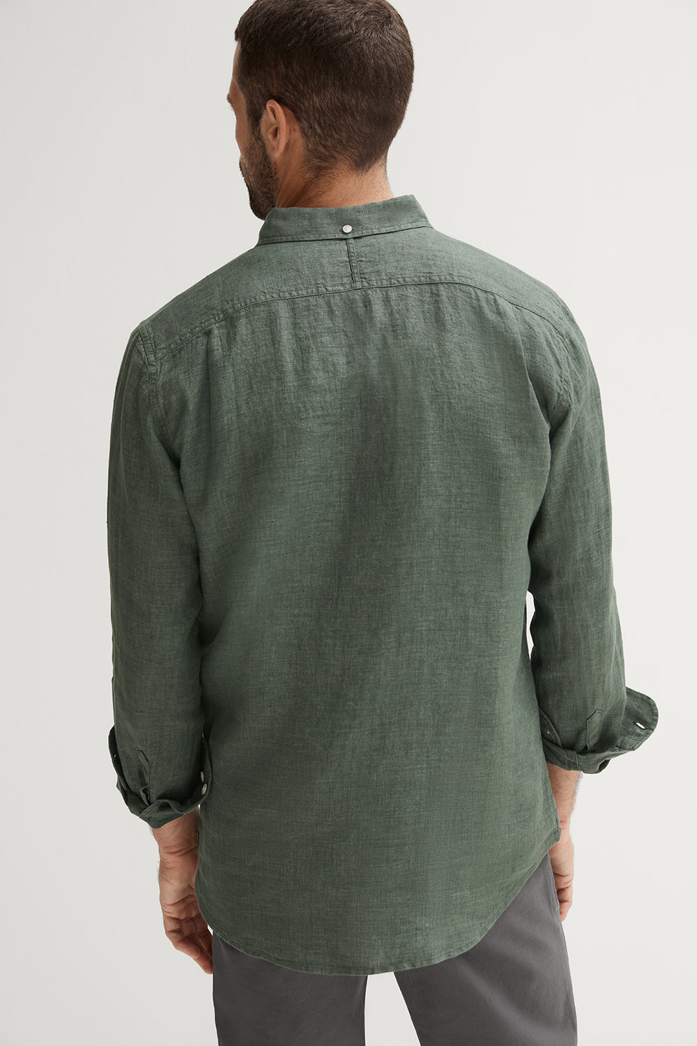 Tailored Fit Delave Linen Long Sleeve Shirt