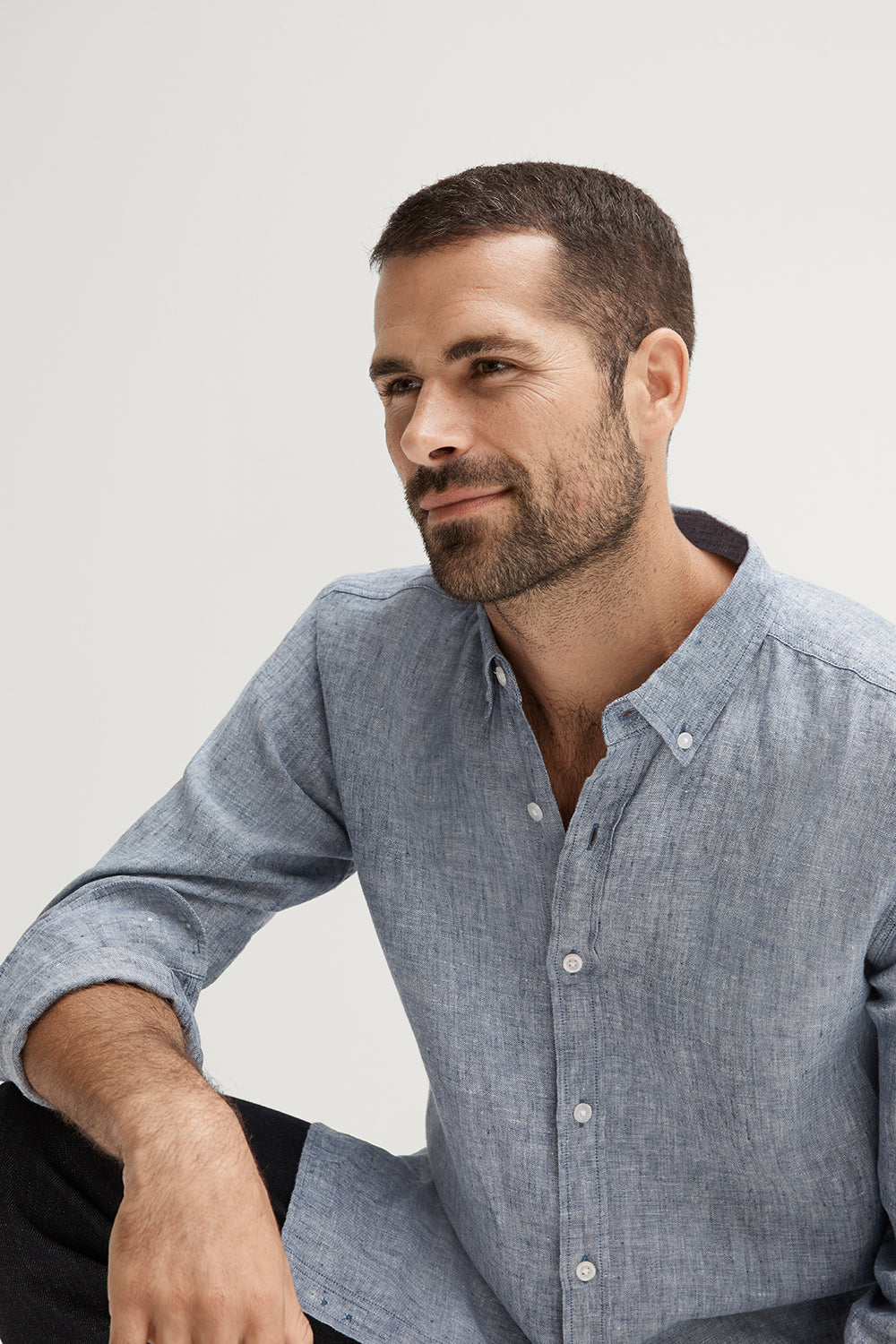 Tailored Fit Delave Linen Long Sleeve Shirt