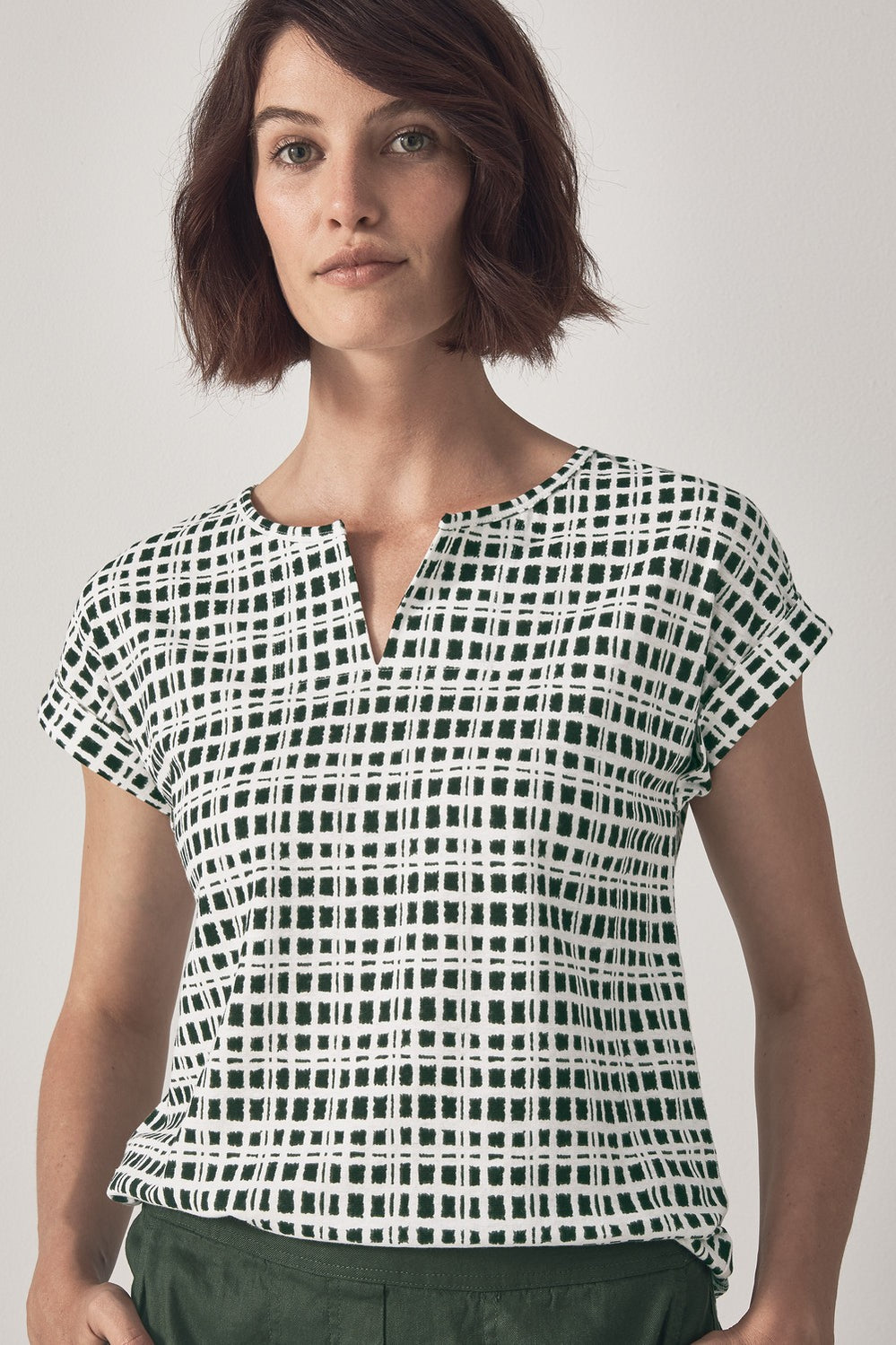 Painterly Grid T-Shirt