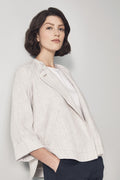 Linen Cotton Blend Relaxed Jacket