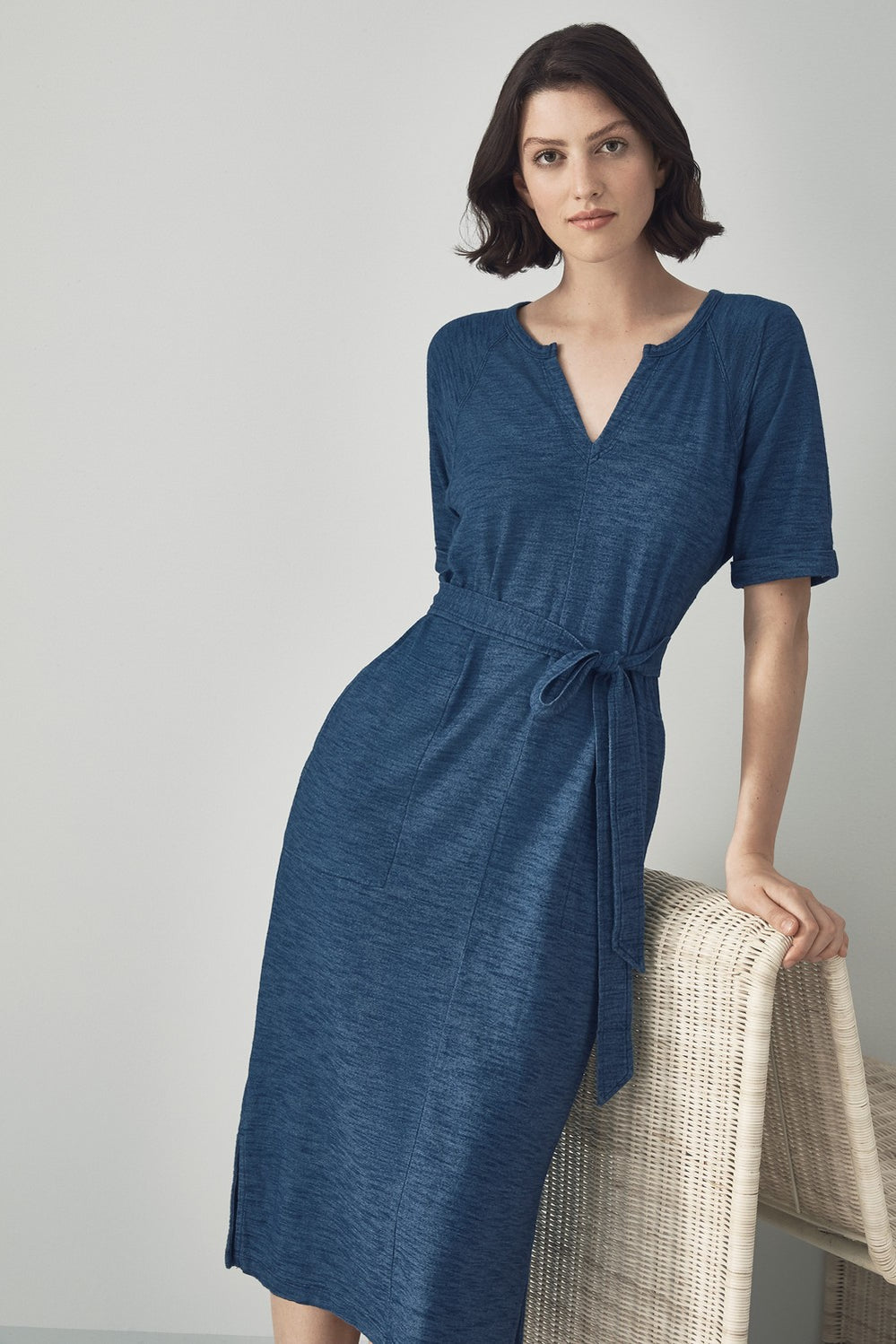 Indigo Cotton Jersey Dress