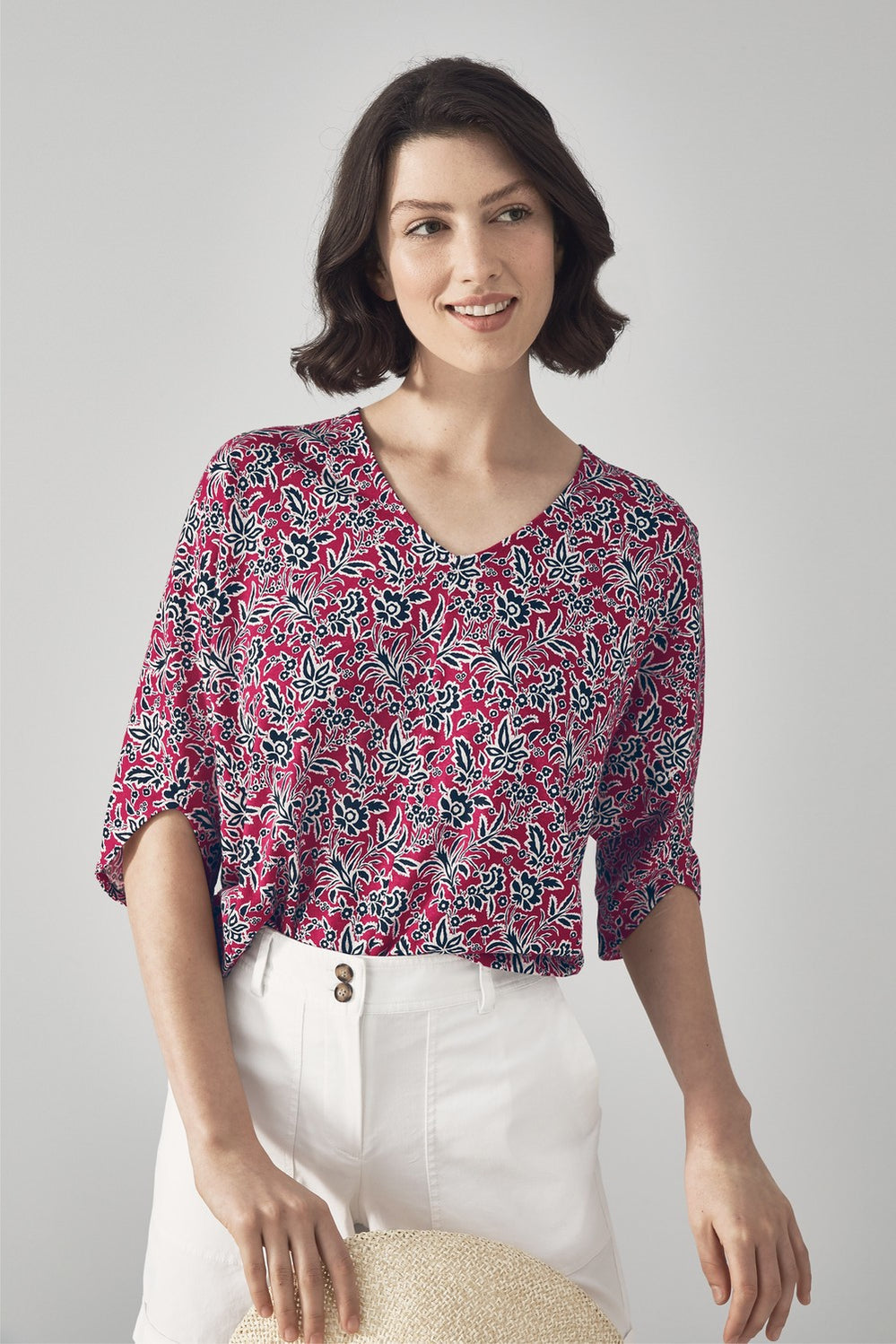Folk Floral Print T-Shirt