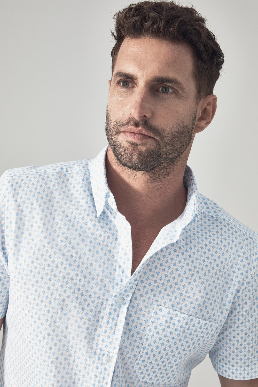 Diamond Foulard Short Sleeve Shirt