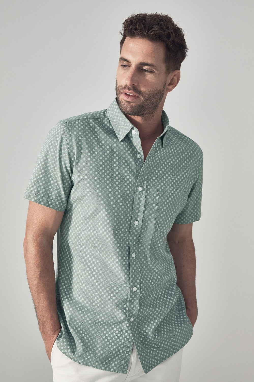 Diamond Foulard Short Sleeve Shirt