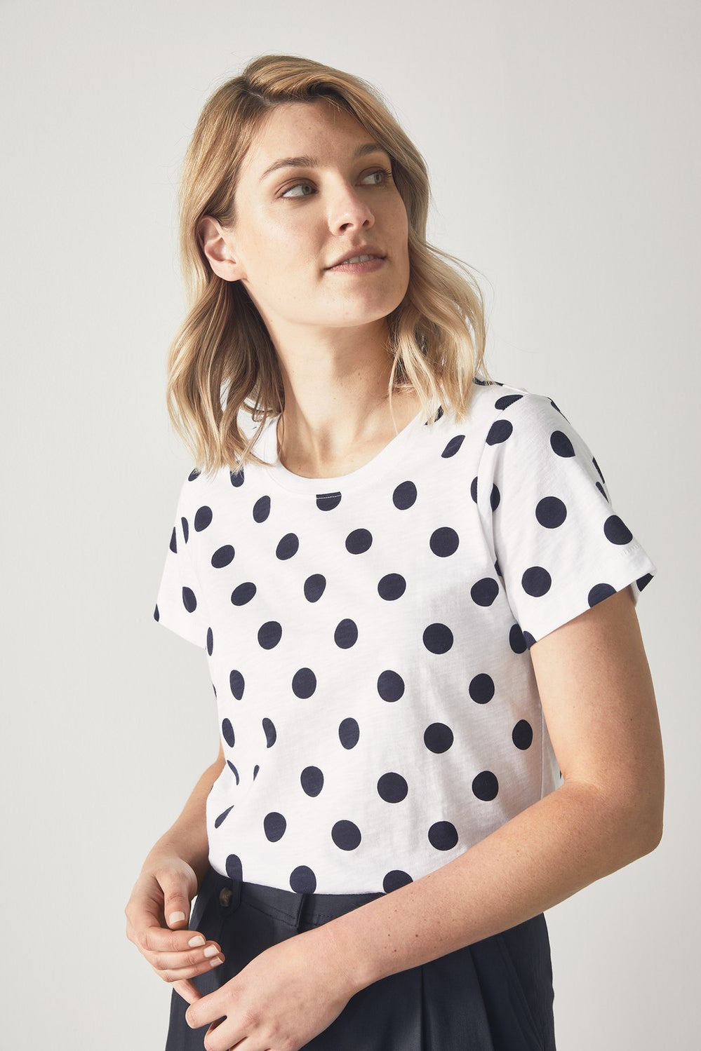 Cotton Spot Print T-Shirt