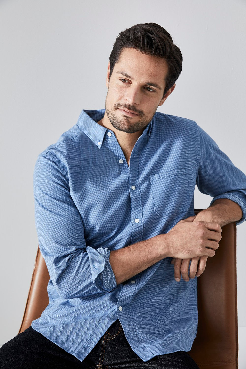 Textured Geo Double Weave Shirt