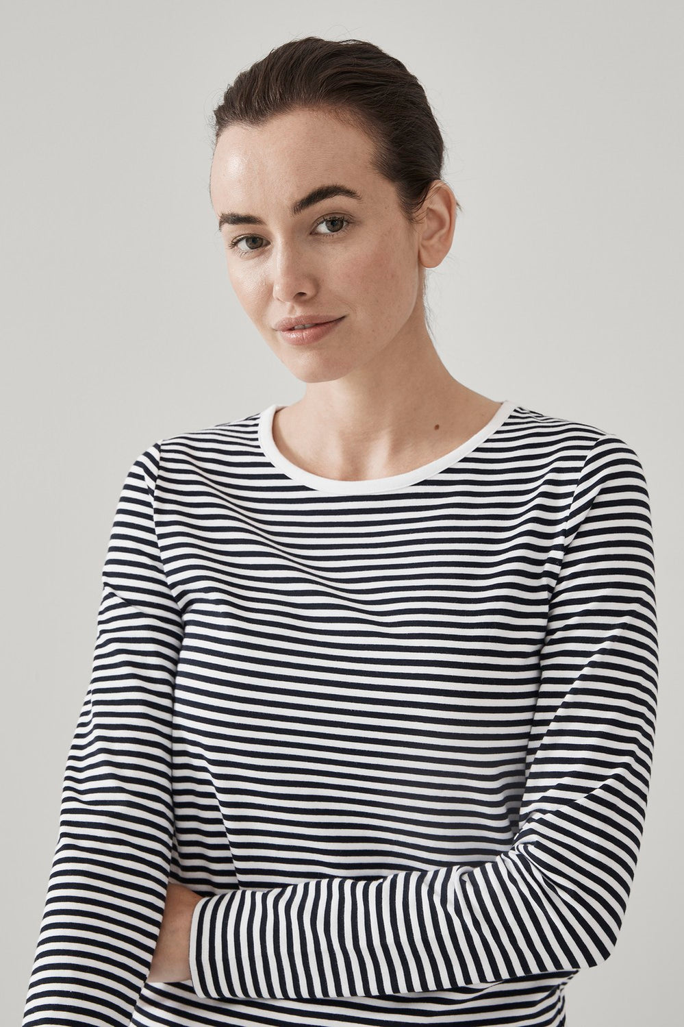 Cotton Stripe Long Sleeve T-Shirt