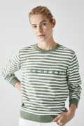 Cotton Stripe Logo Sweat