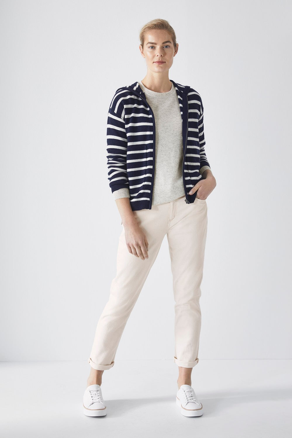 Wool Stripe Hoodie
