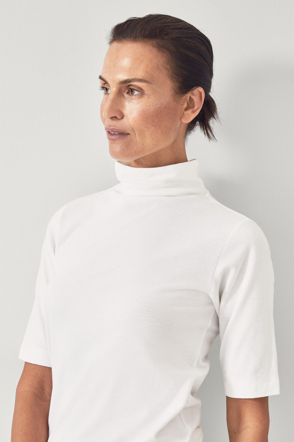 Mock Neck Half Sleeve T-Shirt