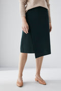 Merino Milano Faux Wrap Skirt