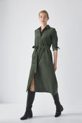 Cotton Cord Shirt Dress