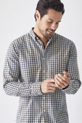 Brushed Herringbone Check Shirt