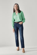Boho Vent Neck Blouse