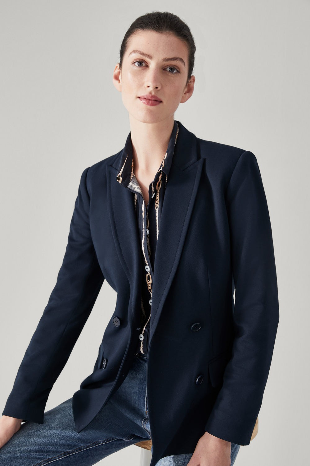 Ponte Double Breasted Blazer