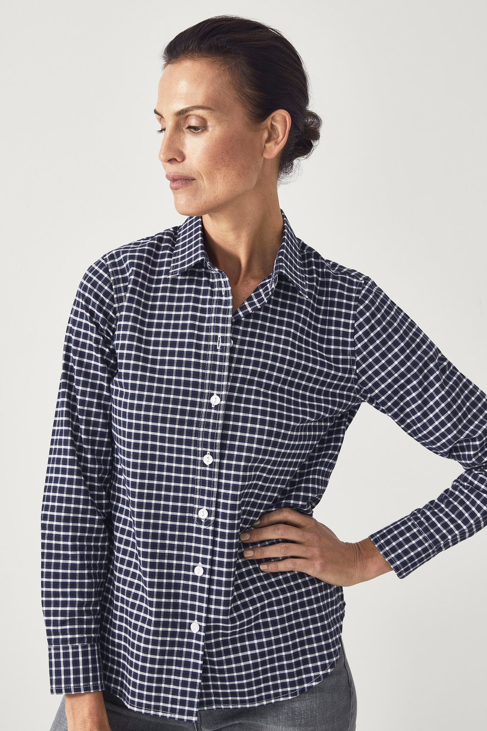Cotton Mini Grid Shirt