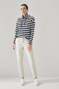 Wool Yak Stripe Sporty Rollneck