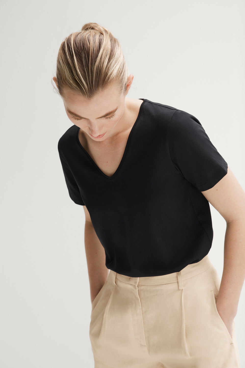 Pima Cotton V Neck T-Shirt