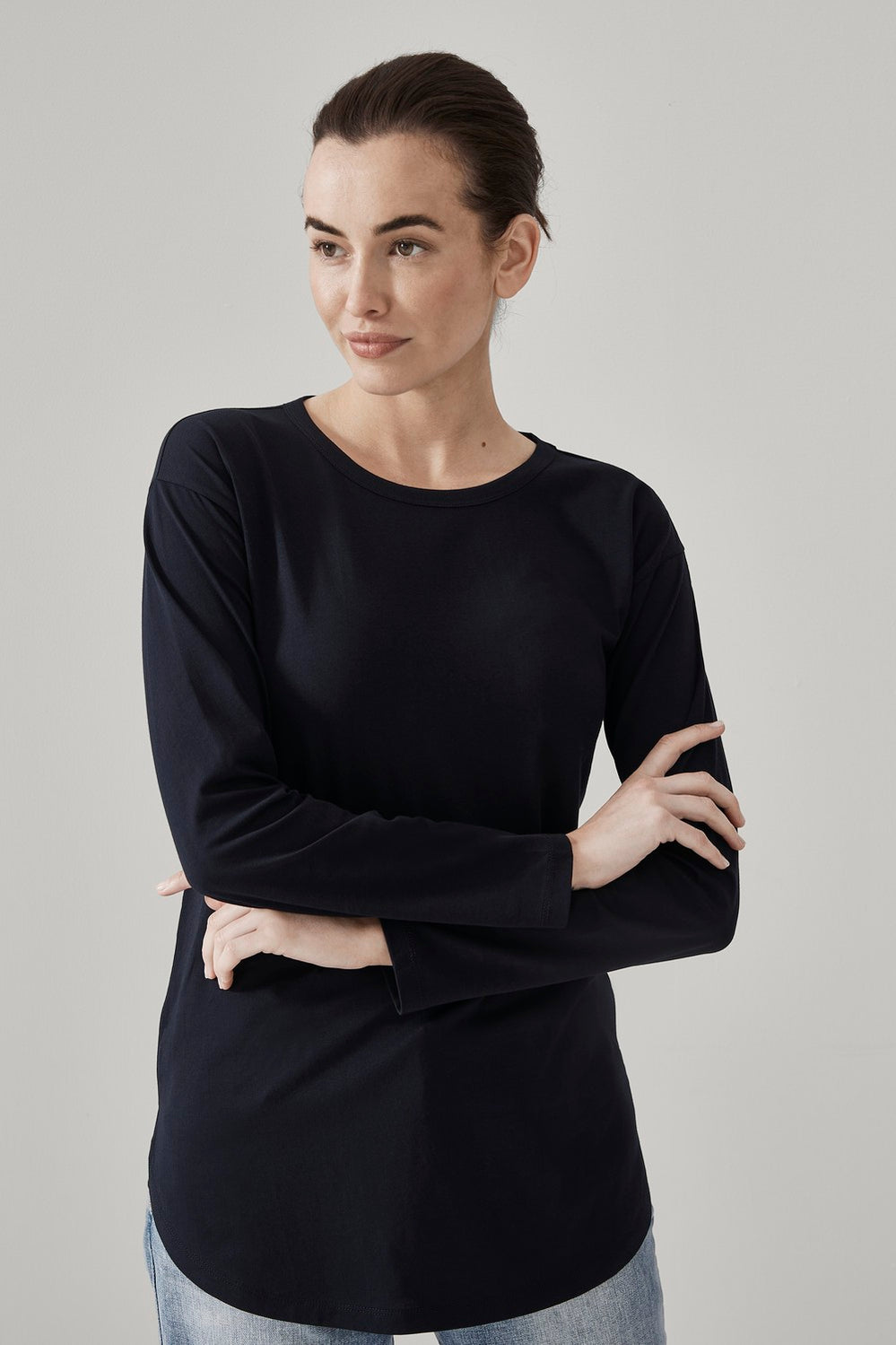 Pima Cotton Longline T-Shirt