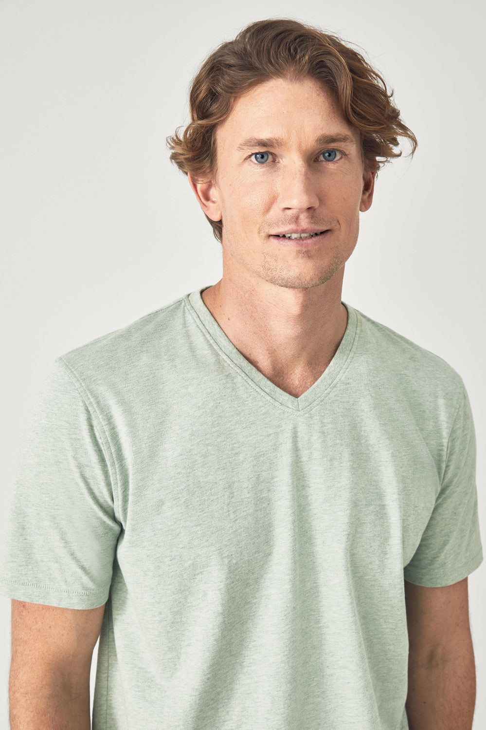 Cotton Marle V Neck T-Shirt