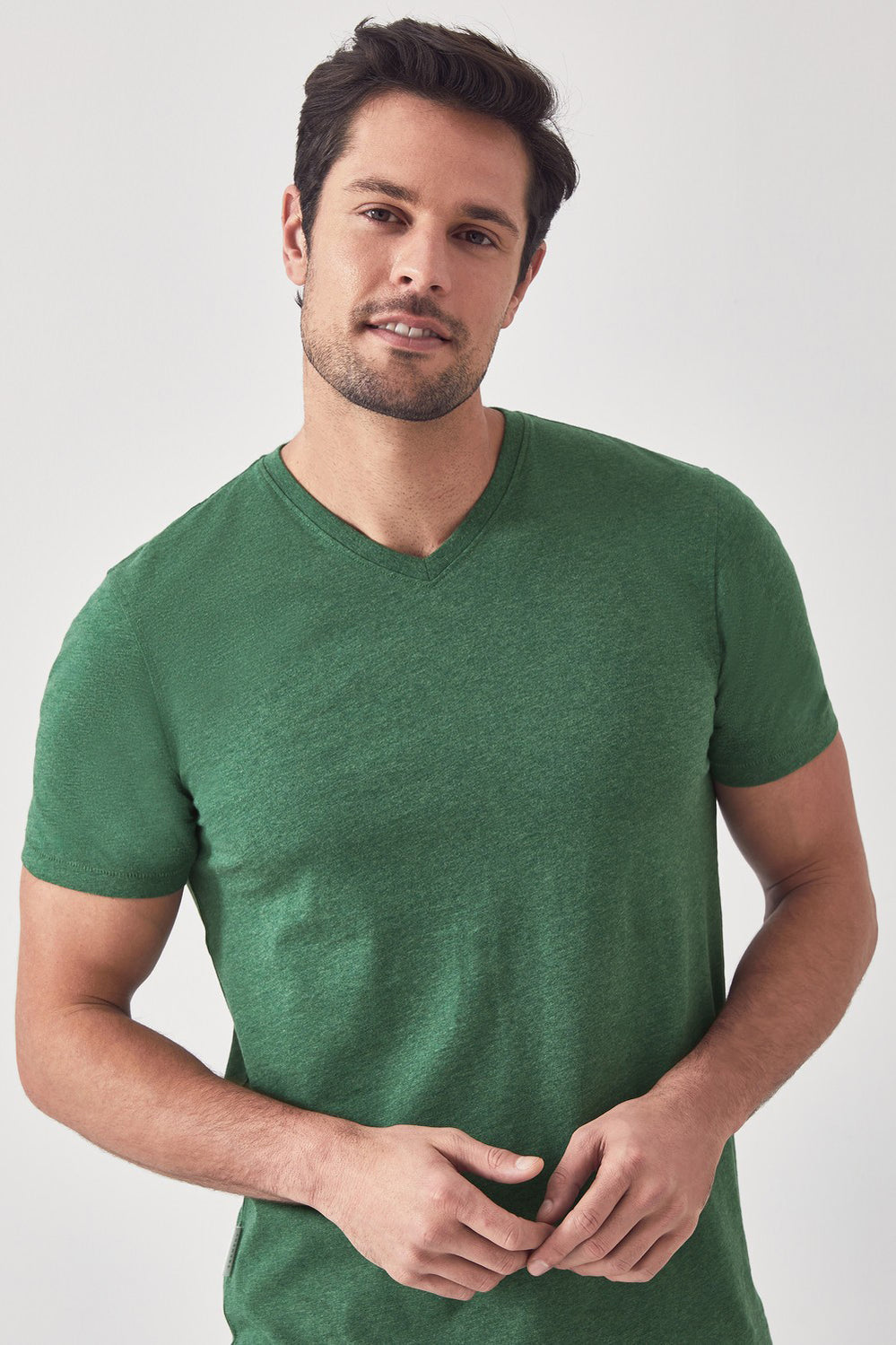 Cotton Marle V Neck T-Shirt