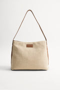 Textile Triple Compartment Hobo Bag