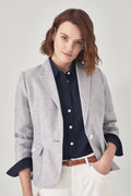 Linen Notch Collar Blazer