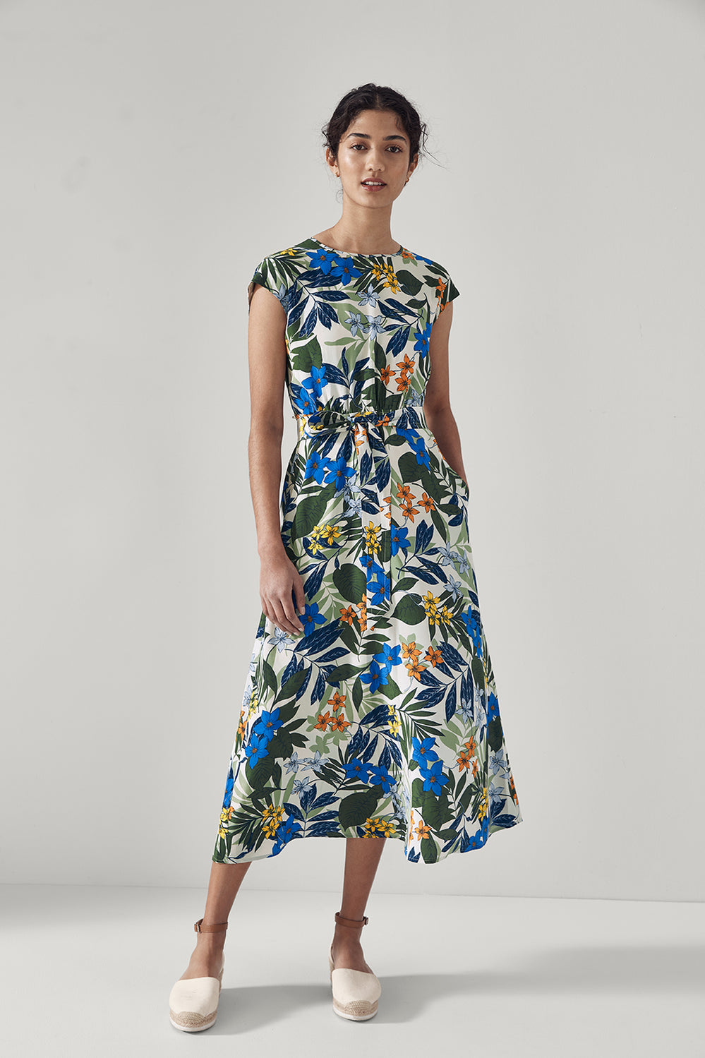 Silk Canopy Floral Dress