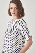 Modal Spot Tab Sleeve Top