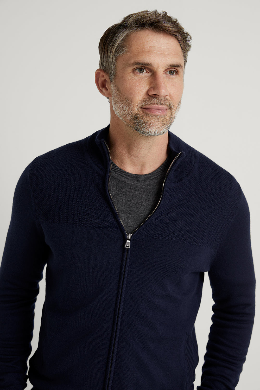 Merino Zip Through Knit