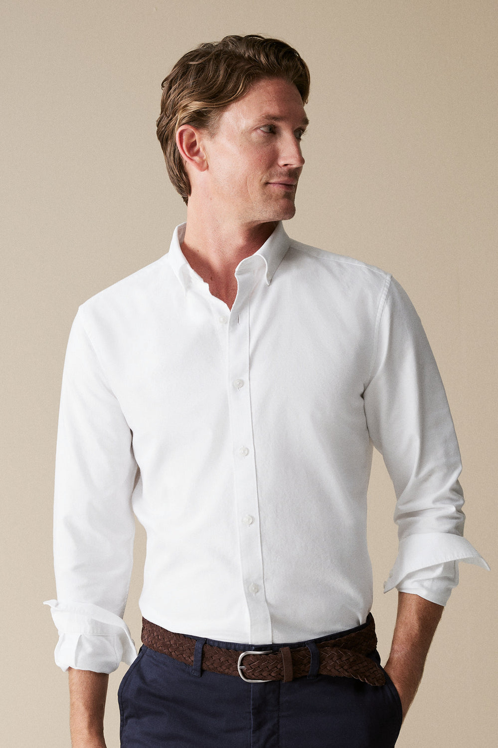 Tailored Fit Cotton Oxford Shirt