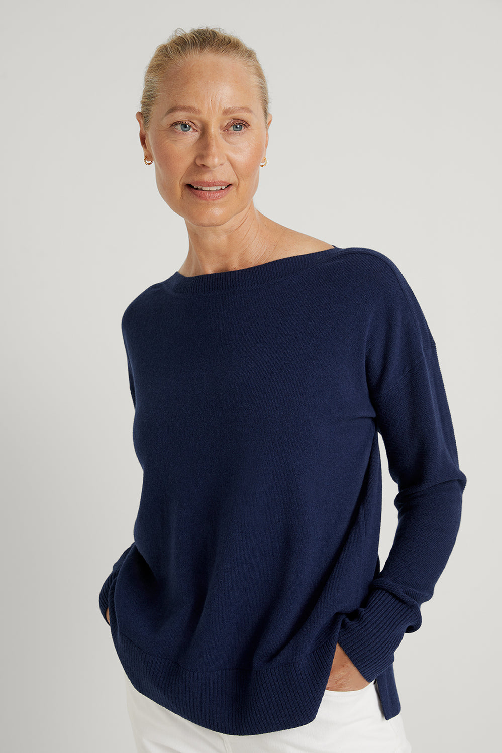 Merino Boat Neck Pullover