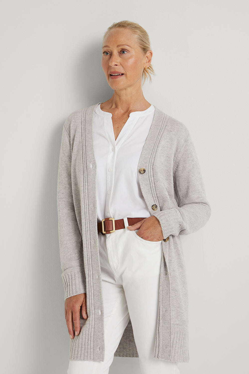 Wool Longline Cardigan