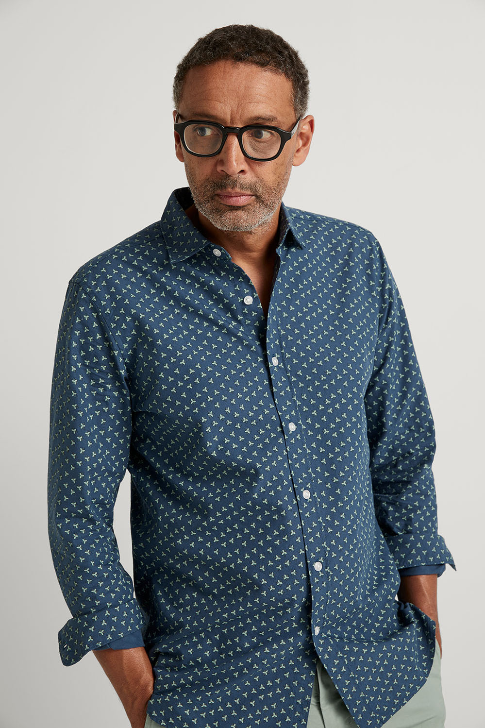 Cotton Regular Geo Blossom Shirt