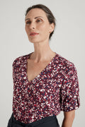 Mini Ditsy Floral Tab Sleeve Top