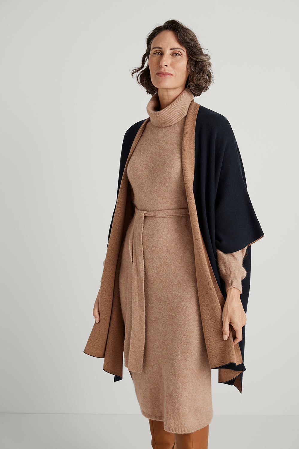 Cotton Cashmere Poncho
