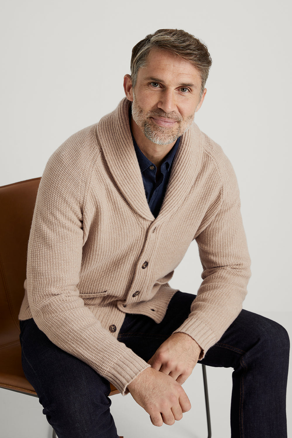 Merino Cashmere Shawl Cardigan