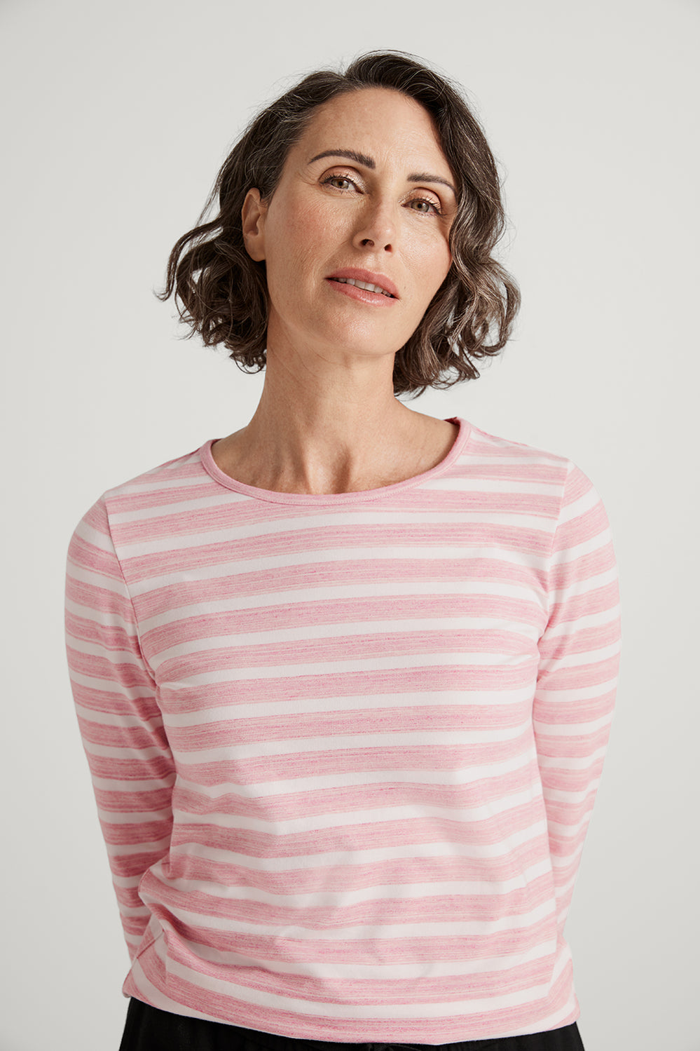Cotton Space Dye Stripe T-Shirt