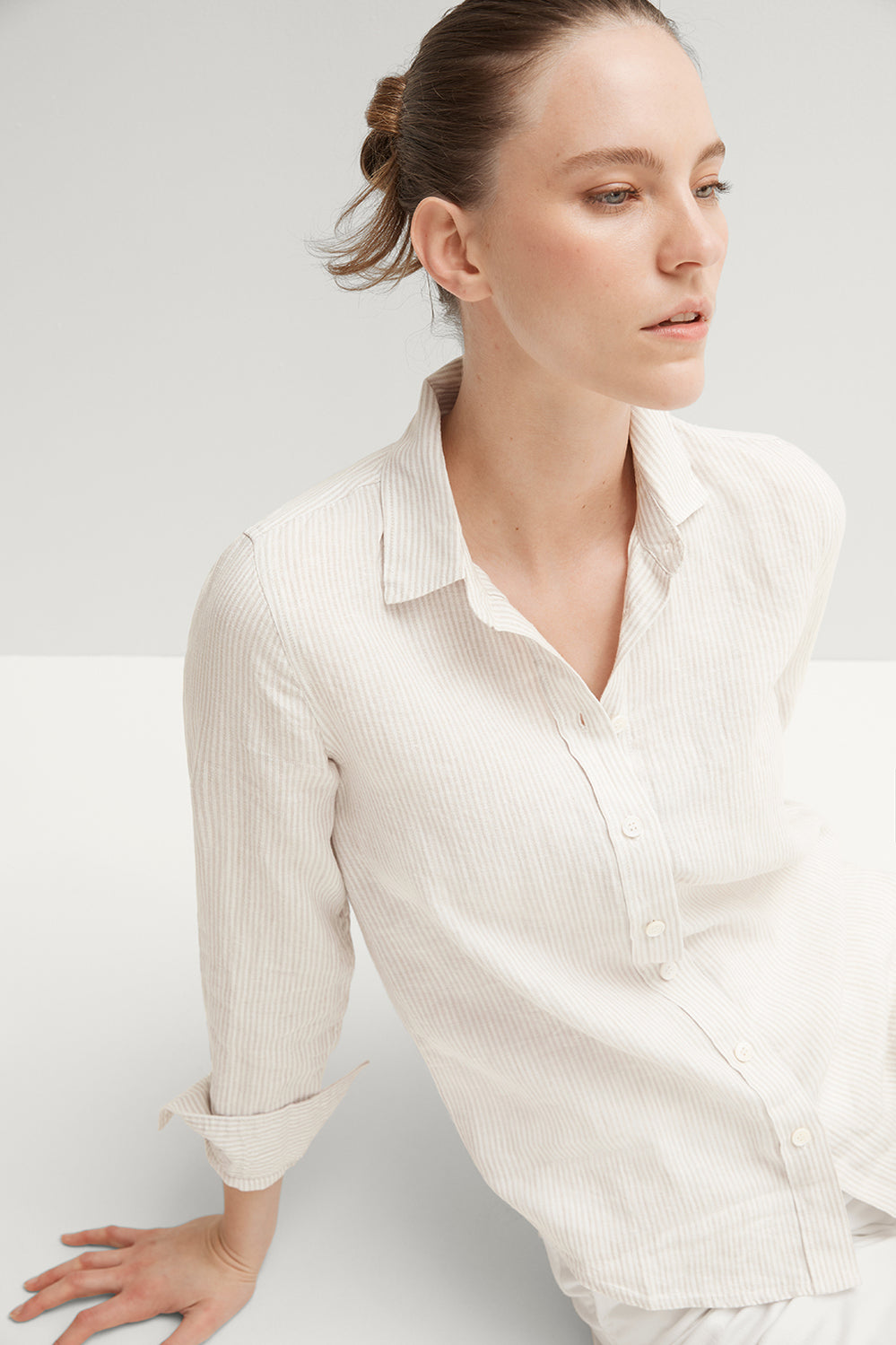 Linen Yarn Dyed Stripe Shirt
