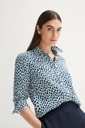 Linen Overlay Spot Print Shirt