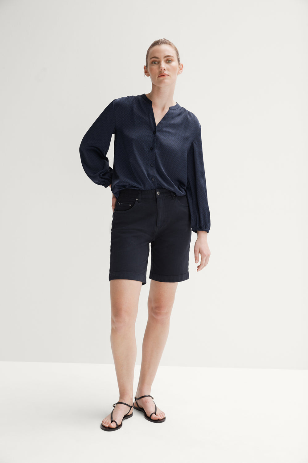 Garment Dyed Denim Short