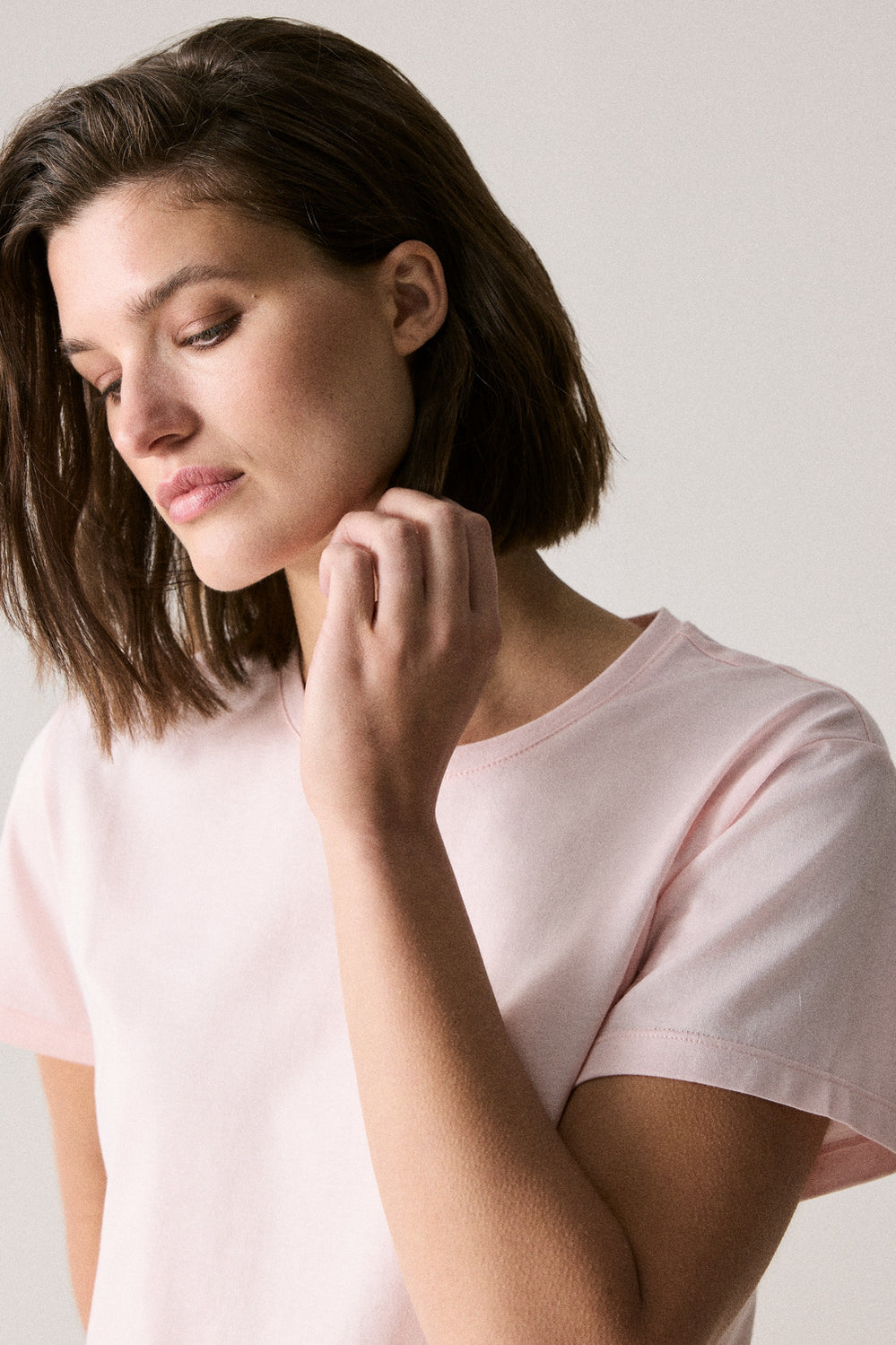Cotton Silk Relaxed T-Shirt
